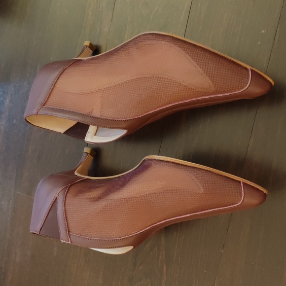 TIBI Joe Mesh Wine Booties Size 37.5 - Picture 2 of 8